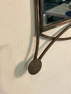 PAIR OF POST MODERN METAL MIRRORS - 2862014