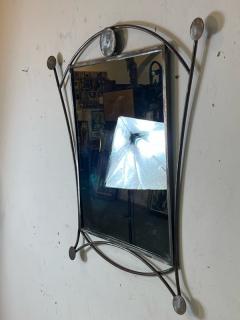 PAIR OF POST MODERN METAL MIRRORS - 2862015