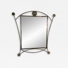 PAIR OF POST MODERN METAL MIRRORS - 2879092