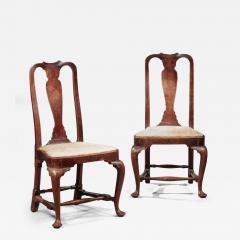 PAIR OF QUEEN ANNE COMPASS SEAT SIDE CHAIRS - 4748068