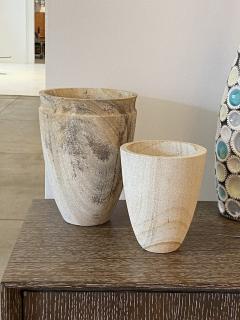 PAIR OF SANDSTONE VESSELS - 2084260