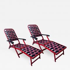 PAIR OF SS FRANCE DECK CHAIRS - 2832794