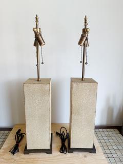 PAIR OF STINGRAY SKIN LAMPS - 4250996