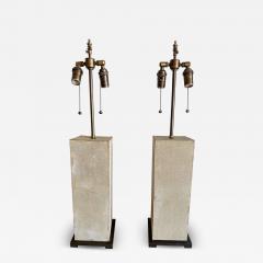 PAIR OF STINGRAY SKIN LAMPS - 4252759