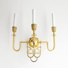 PAIR OF SWEDISH ART DECO TRIPLE ARM SCONCES - 1313681