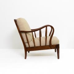 PAIR OF SWEDISH LOUNGE CHAIRS MADE OF STAINED ELM WOOD CIRCA 1940 S - 4153390