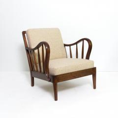 PAIR OF SWEDISH LOUNGE CHAIRS MADE OF STAINED ELM WOOD CIRCA 1940 S - 4153393