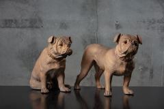 PAIR OF TERRACOTTA BULLDOGS - 1018432