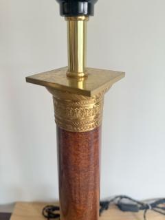 PAIR OF WOOD COLUMN LAMPS - 4409545