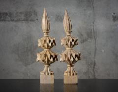 PAIR OF WOOD FINIALS - 1018299