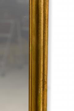 PAIR of French Louis XV style gilt and walnut pilaster framed vertical wall mirr - 4635132