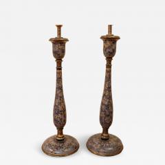 PAIR of Kashmir Table Lamps circa 1900 - 4426411