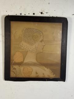 PAUL BERTHON EARLY FRENCH ART NOUVEAU QUEEN WILHELMINA FRAMED LITHOGRAPH - 4304835