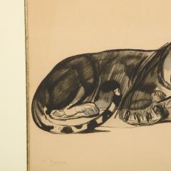 PAUL JOUVE Paul Jouve Sprawling Leopard Circa 1925 - 2093035