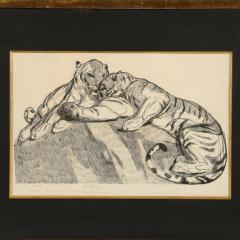 PAUL JOUVE Paul Jouve Tigers au repose Tigers resting Circa 1930 - 2093039