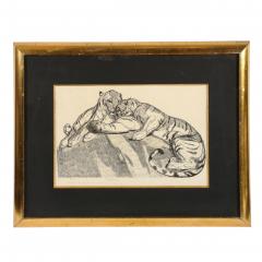 PAUL JOUVE Paul Jouve Tigers au repose Tigers resting Circa 1930 - 4653601