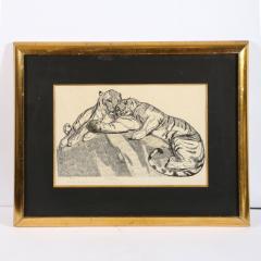 PAUL JOUVE Paul Jouve Tigers au repose Tigers resting Circa 1930 - 4653625