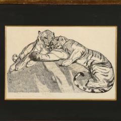 PAUL JOUVE Paul Jouve Tigers au repose Tigers resting Circa 1930 - 4653650