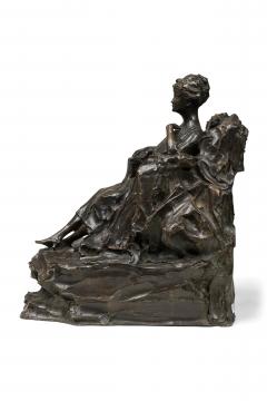 PAUL TROUBETZKOY bronze figure of 19th century seated woman Mary Clark de Brab - 4626090