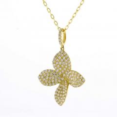 PAV DIAMOND FLOWER PENDANT - 2768535