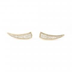 PAVE DIAMOND TUSK POST EARRINGS - 3643951