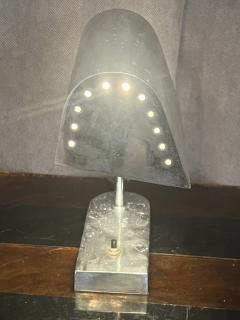 PETER PFISTERER RARE ART DECO CHROME AND CAST PLEXIGLASS ADJUSTABLE DESK LAMP BY PETER PFISTERER - 4124850