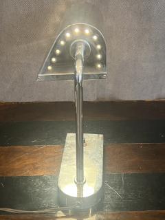 PETER PFISTERER RARE ART DECO CHROME AND CAST PLEXIGLASS ADJUSTABLE DESK LAMP BY PETER PFISTERER - 4124853