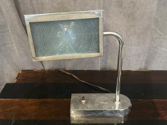 PETER PFISTERER RARE ART DECO CHROME AND CAST PLEXIGLASS ADJUSTABLE DESK LAMP BY PETER PFISTERER - 4124857