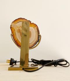 PETITE AGATE AND BRASS LAMP - 2430714