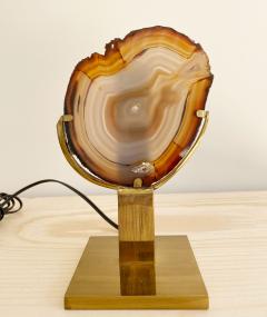 PETITE AGATE AND BRASS LAMP - 2430716