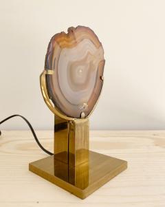 PETITE AGATE AND BRASS LAMP - 2430717