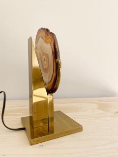 PETITE AGATE AND BRASS LAMP - 2430718