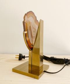 PETITE AGATE AND BRASS LAMP - 2430719