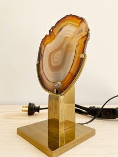 PETITE AGATE AND BRASS LAMP - 2430720