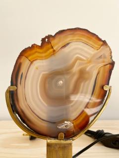 PETITE AGATE AND BRASS LAMP - 2430721