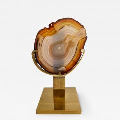 PETITE AGATE AND BRASS LAMP - 2435725
