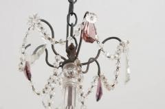 PETITE FRENCH 19TH CENTURY IRON CRYSTAL CHANDELIER - 667154
