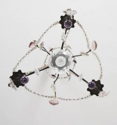 PETITE FRENCH 19TH CENTURY IRON CRYSTAL CHANDELIER - 667161