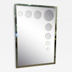 PHILLIPE SAINT JACQUES CLEAR MODERN MIRROR DECORATED WITH GREY MIRROR CIRCLES - 3964181