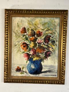 PIERRE MAXIM MID CENTURY IMPASTO OIL ON CANVAS OF VASE WITH FLOWERS BY PIERRE MAXIM - 3645727