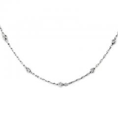 PLATINUM 0 50CTTW ROUND DIAMOND BY THE YARD NECKLACE - 3049507