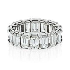 PLATINUM 10 50CTTW EMERALD CUT ETERNITY ETERNITY BAND - 2494378