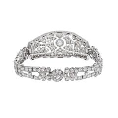 PLATINUM 12 00 CARAT ART DECO OPENWORK DIAMOND BRACELET - 2512466