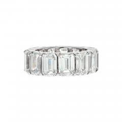 PLATINUM 13 38CTS EMERALD CUT DIAMOND ETERNITY ETERNITY BAND - 2366611