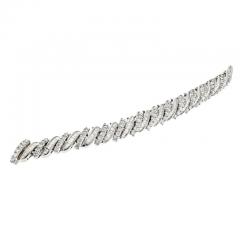 PLATINUM 16 50CTS MIDCENTURY ROUND AND BAGUETTE BRACELET - 2979193