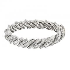 PLATINUM 16 50CTS MIDCENTURY ROUND AND BAGUETTE BRACELET - 2979195