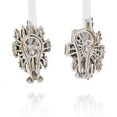 PLATINUM 1960S BAGUETTE DIAMOND EARRINGS - 2247116
