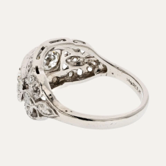 PLATINUM 2 50CTTW DECO DIAMOND THREE STONE RIGHT HAND RING - 3019790