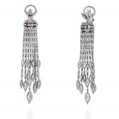 PLATINUM 27 CARAT DIAMOND HANGING CHANDELIER EARRINGS - 2153004