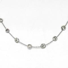 PLATINUM 3 70CTTW DELICATE DIAMOND BY THE YARD NECKLACE - 3090503